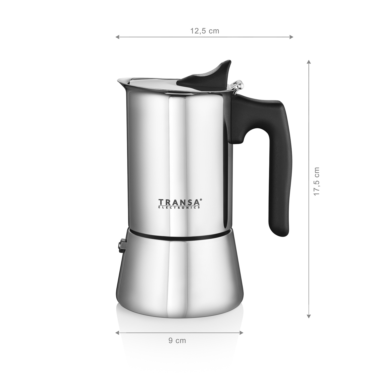 Elementy kawiarki Caffè 4 Tz Transa Electronics – zbiornik, sitko i dzbanek